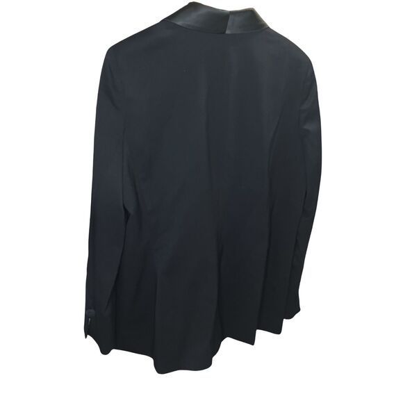 Austin Reed Wool Tuxedo Blazer Shawl Lapel Black Formal Jacket Size 14 - Picture 8 of 10